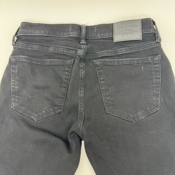 Abercrombie & Fitch Men’s Black Super Skinny Jeans 29x32 Distressed Raw Hem - Picture 7 of 10